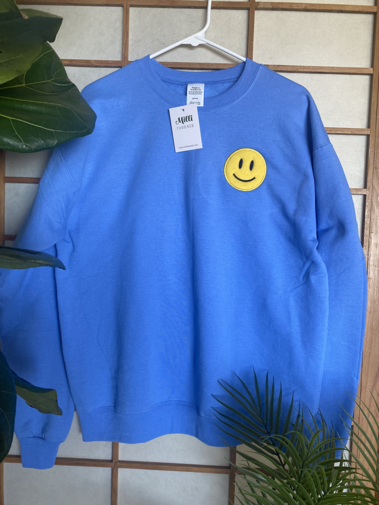 Blue face sweatshirt best sale